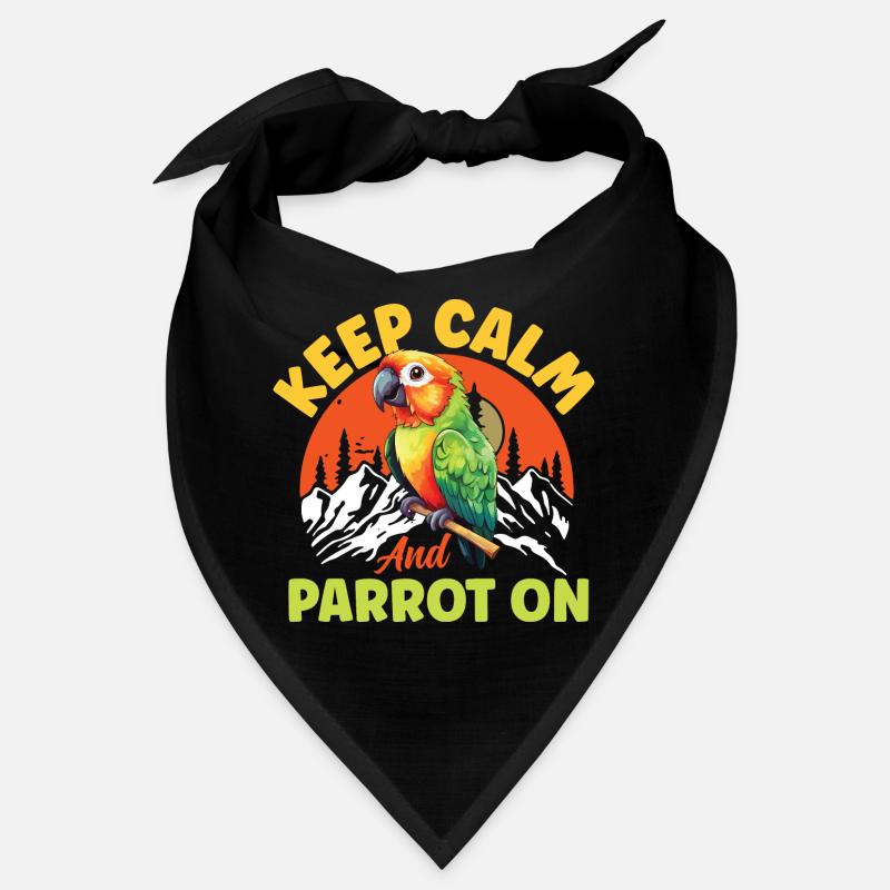 Keep Calm And Parrot On Bandana