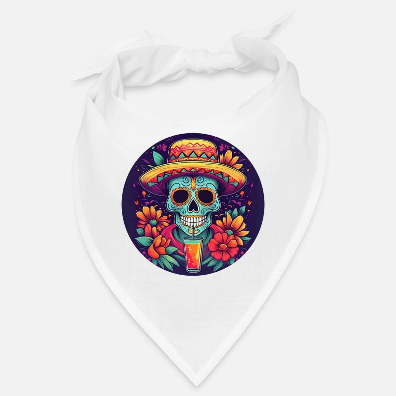 5 de Mayo Party Drinko de Mayo Sugar Skull Drink Bandana