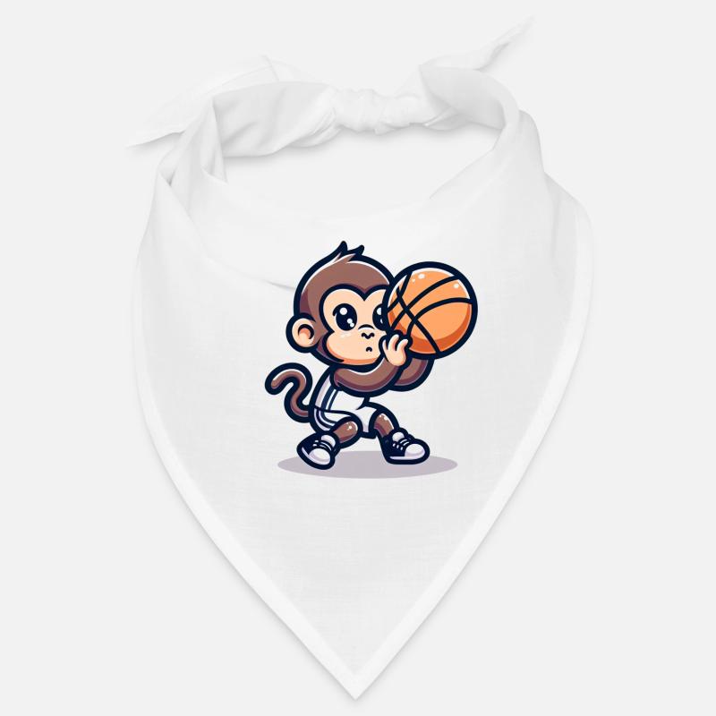 Cute Basketball Player Monkey Bandana