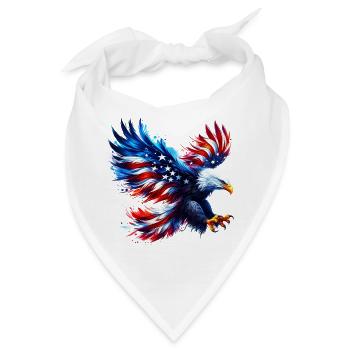 Adler Flagge USA USA Amerikanisch - Bandana - Weiß - Vorne