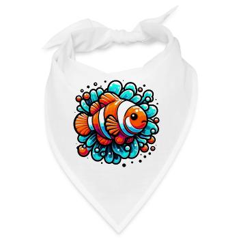 Clownfische - Bandana - Weiß - Vorne