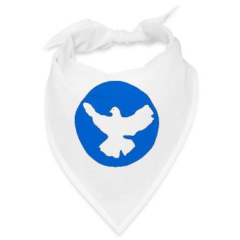 Friedenstaube - Bandana - Weiß - Vorne