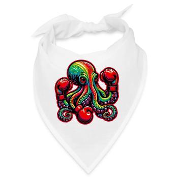 Krake - Bandana - Weiß - Vorne