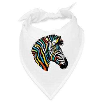 Zebra - Bandana - Weiß - Vorne