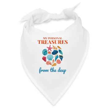 Muscheln Sammler Strandräuber Muschel Ozean - Bandana - Weiß - Vorne