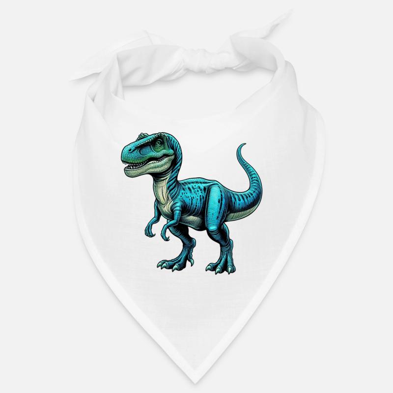 Dinosaurier - Bandana - Weiß