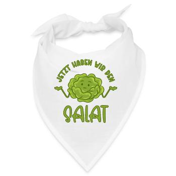 Jetzt haben wir den Salat - Bandana - Weiß - Vorne