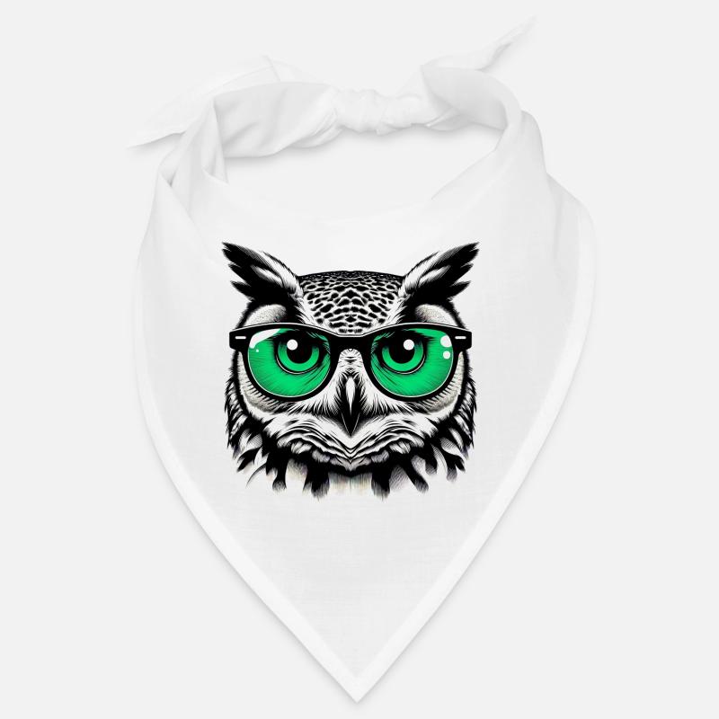 Eule mit Brille Bandana