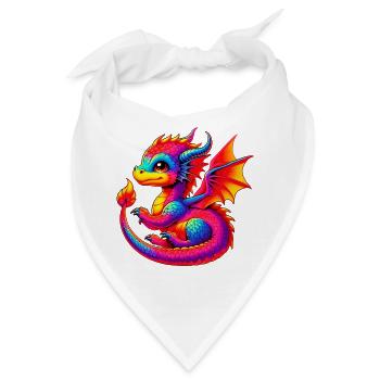 Drache - Bandana - Weiß - Vorne