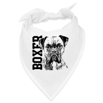 Boxer Hund Deutscher Boxer - Bandana - Weiß - Vorne