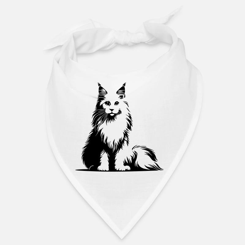Chat Maine Coon Bandana