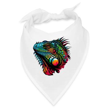 Leguan - Bandana - Weiß - Vorne