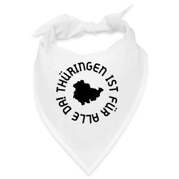 Thüringen ist für ALLE da - Bandana - Weiß - Vorne