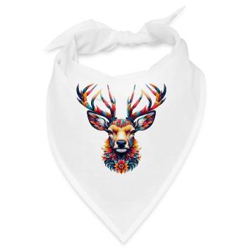 Hirsch - Bandana - Weiß - Vorne