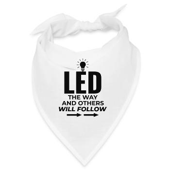 Elektriker: LED der Weg, andere inspirieren - Bandana - Weiß - Vorne