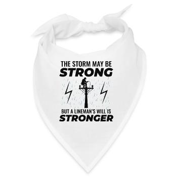 Lineman Strong Storm wird den Grid-Helden antreiben - Bandana - Weiß - Vorne