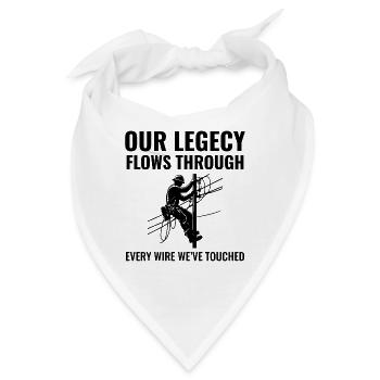 Lineman Legacy Wires Engagement Stromnetz Stolz - Bandana - Weiß - Vorne