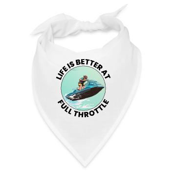 Jetski Vollgas Wassersport Abenteuer Ozean - Bandana - Weiß - Vorne