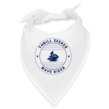 Thrill Seeker Wave Rider Jetski-Abzeichen - Bandana - Weiß - Vorne