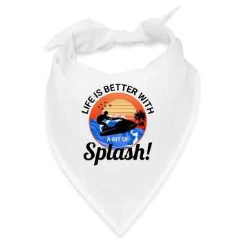 Das Leben ist besser mit ein bisschen Jetski fahren - Bandana - Weiß - Vorne