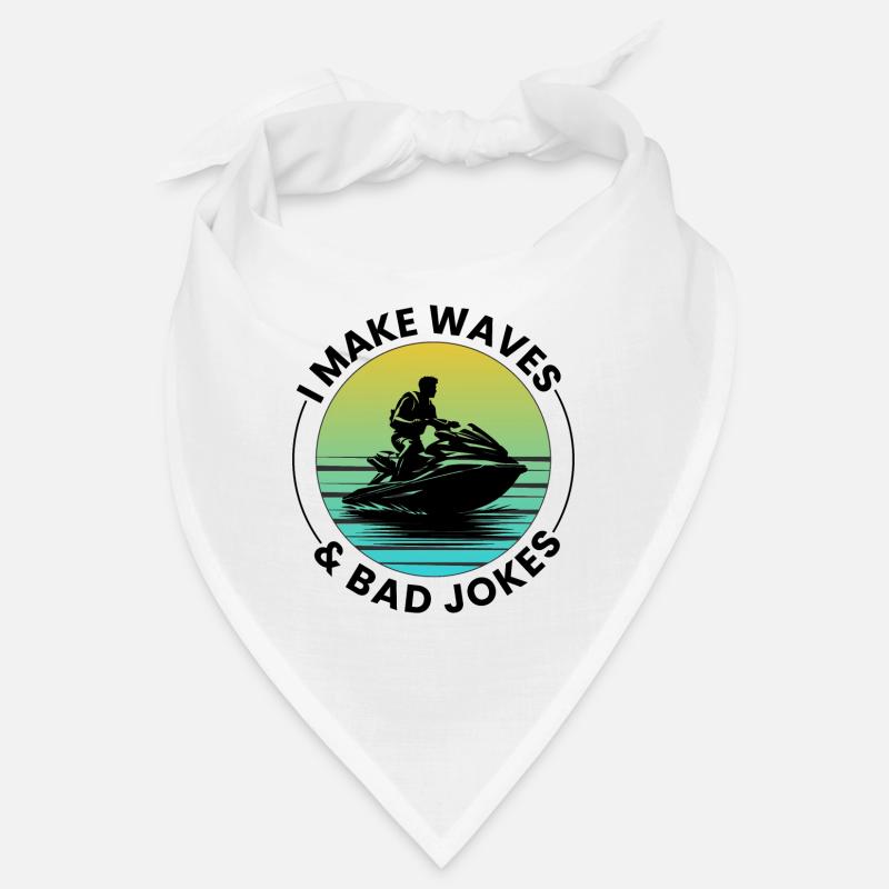 I Make Waves & Bad Jokes Jet Skiing Bandana