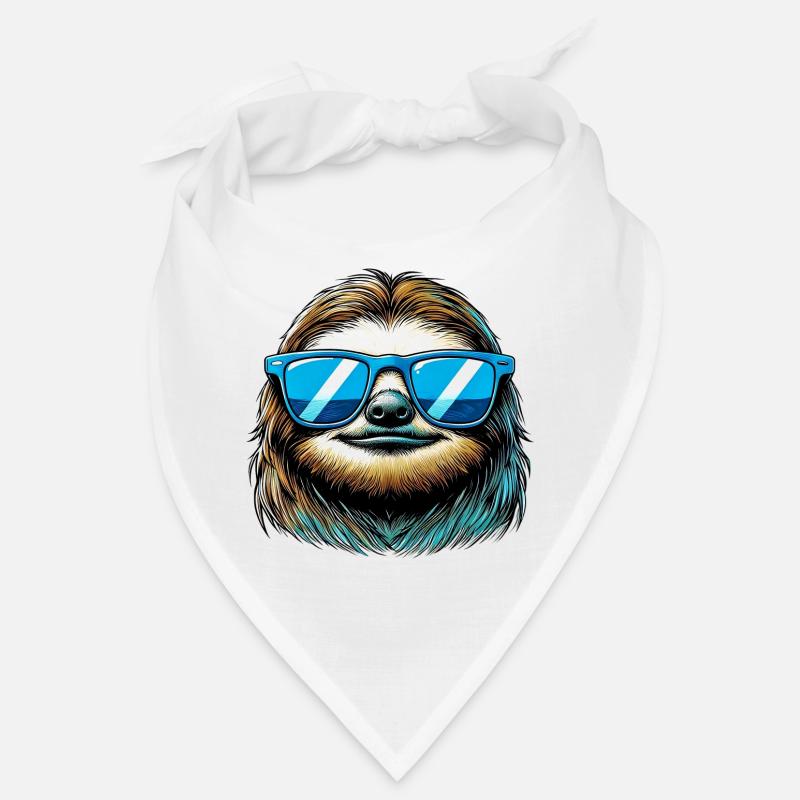 Faultier - Bandana - Weiß