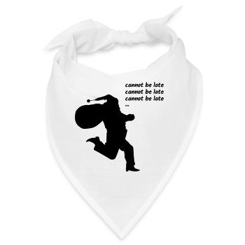 Santa Claus cannot be late - Bandana - Weiß - Vorne