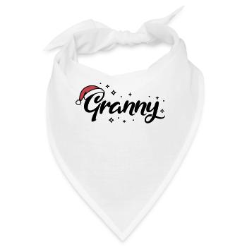 Weihnachtsmütze Granny Oma - Bandana - Weiß - Vorne