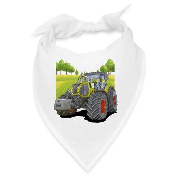 Traktor auf dem Feld - Bandana - Weiß - Vorne