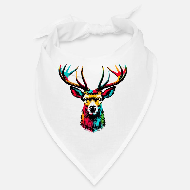 Hirsch - Bandana - Weiß