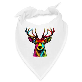 Hirsch - Bandana - Weiß - Vorne