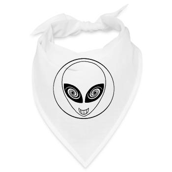 Alien und Galaxie - Bandana - Weiß - Vorne