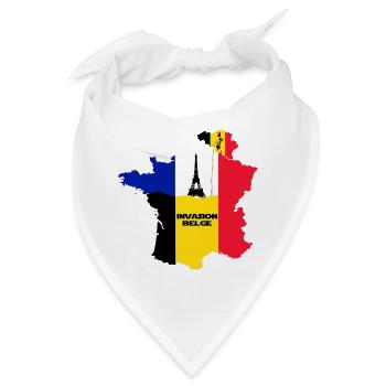 Belgische Invasion - Bandana - Weiß - Vorne