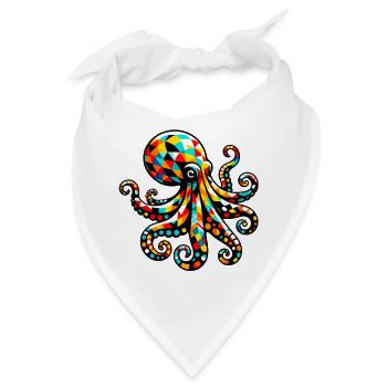 Krake - Bandana - Weiß - Vorne