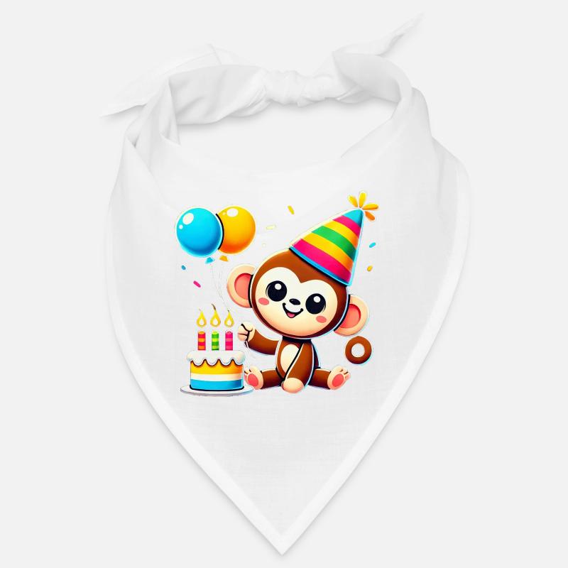 Monkey Kid Celebrating Birthday Bandana