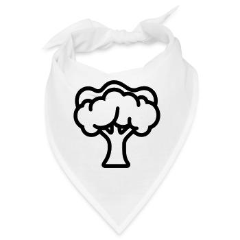 Brokkoli - Bandana - Weiß - Vorne