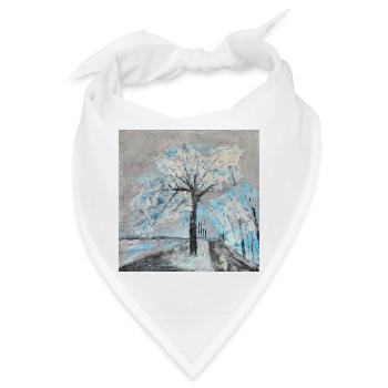 Winterlicher Baum in Aquarellstil - Bandana - Weiß - Vorne