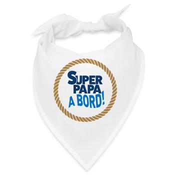 Super-Papa an Bord - Bandana - Weiß - Vorne