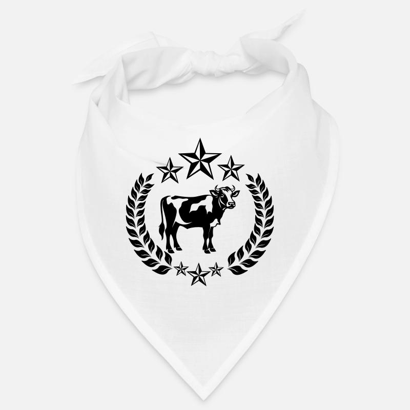 Vache en couronne de laurier avec étoiles Bandana