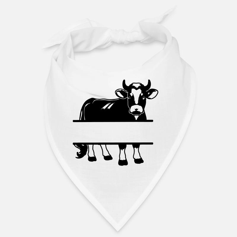 Silhouette de vache avec espace de texte – Chemise de ferme Bandana