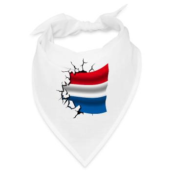 Bandera de Paises Bajos - Niederlande - Flagge - Bandana - Weiß - Vorne