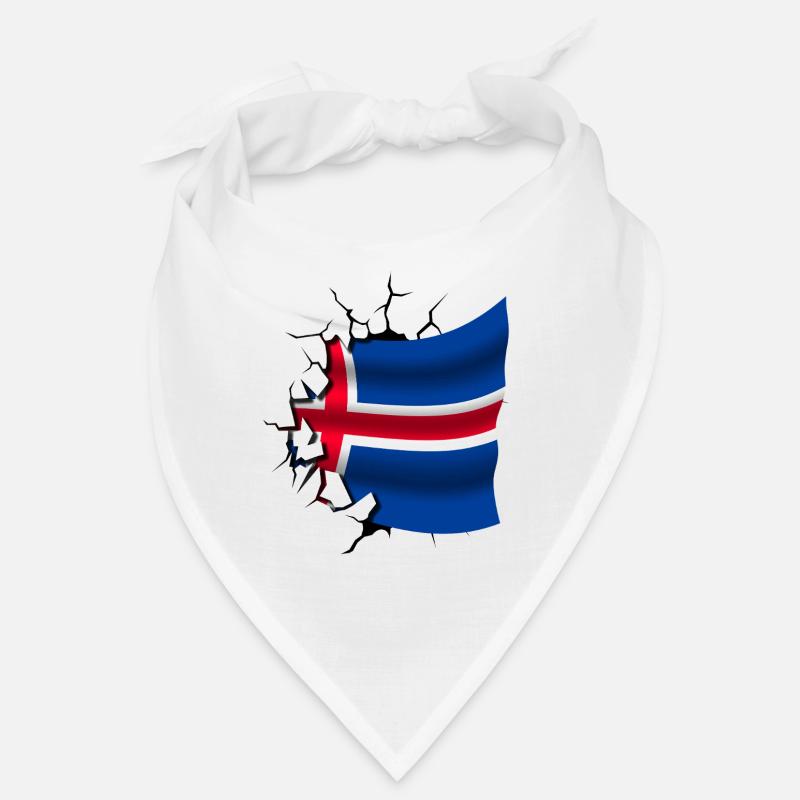 Drapeau de l’Islande - Islande - Drapeau Broken Design Bandana