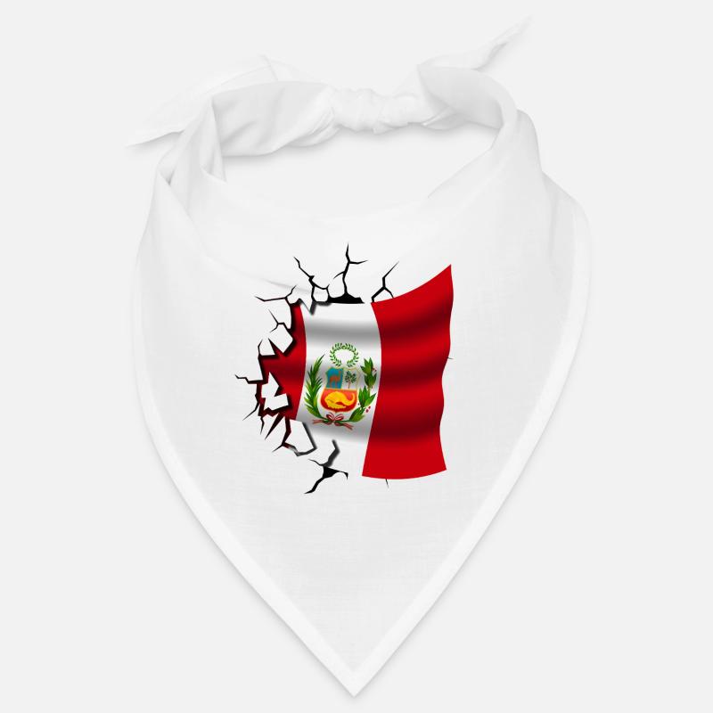 Flag of Peru - Peru - Flag Broken Design Bandana