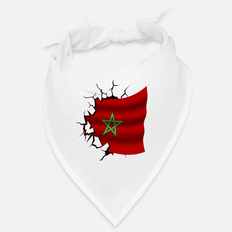 Drapeau du Maroc - Maroc - Drapeau Broken Design Bandana