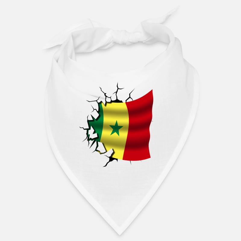 Flagge von Senegal - Senegal - Flagge Broken Design Bandana