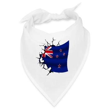 Flagge von Neuseeland - Neuseeland - Flagge - Bandana - Weiß - Vorne