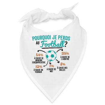 Warum verliere ich im Fußball? - Bandana - Weiß - Vorne