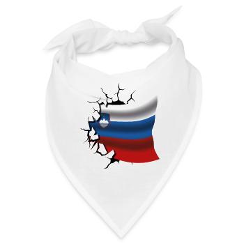 Flagge von Slowenien - Slowenien - Flagge Broken Desi - Bandana - Weiß - Vorne
