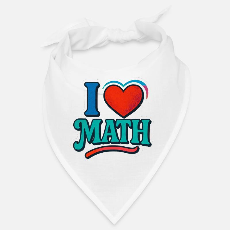 Love for Math Heart Design Bandana