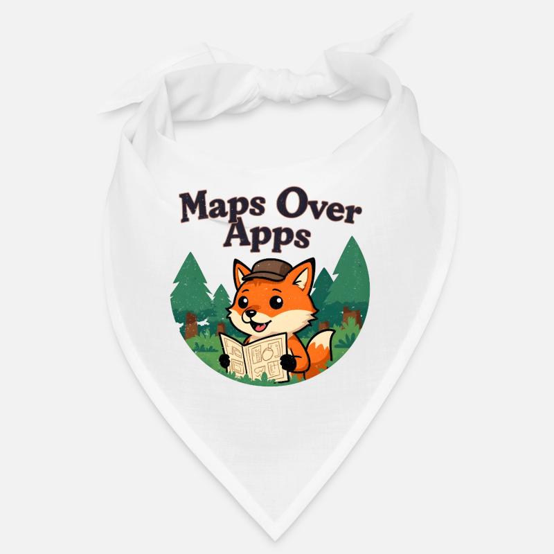 Maps over Apps Fox with map Bandana